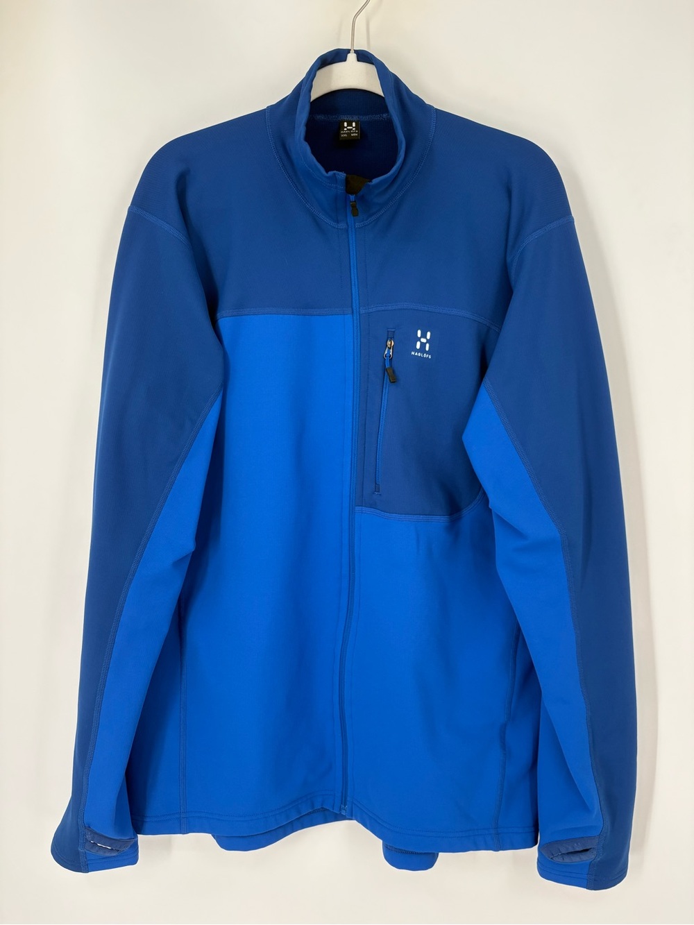 Haglofs Men Blue Stem Rosson Mid Fleece Full Zip Jacket Size XXL